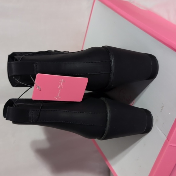Jessica Carlyle Benedict Black Wedge Heel Chelsea Bootie Size 9 New with Tag - Picture 5 of 6